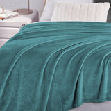 Knuffelige, donzige deken, 210 x 240 cm, XXL fleece bank- en bankdekens, superzacht, als banksprei, blauwgroen (watergroen)