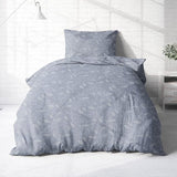 Flanellen beddengoed, 155 x 220 cm, blauw, bloemenrankje, duifblauw design, bloemen beddengoed, blauw, pluizig beddengoed, 155 x 220 cm, katoen