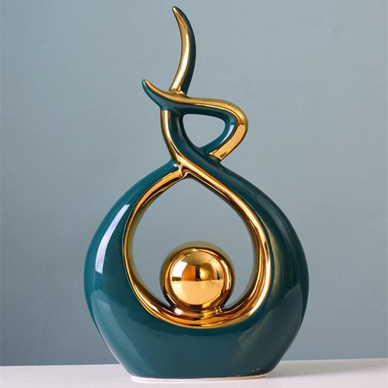 Keramisch beeld, moderne abstracte sculptuur, woondecoratie, tafeldecoratie voor woonkamer, slaapkamer, eetkamer, kantoor