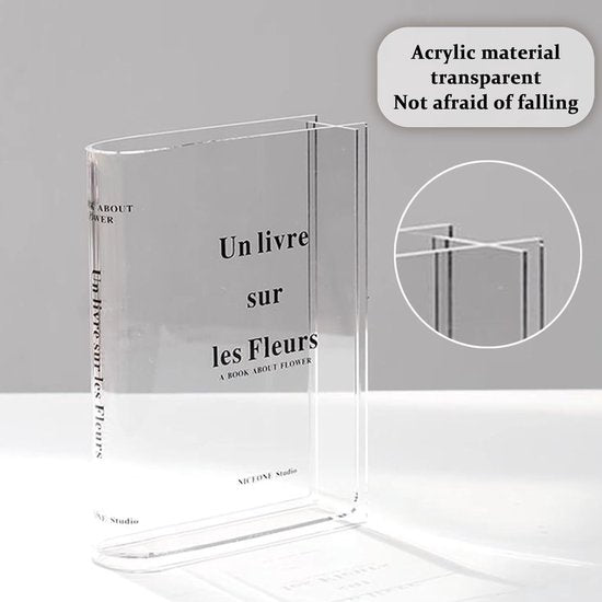 Vaas, boekenvaas ,transparant