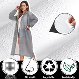 Regenjas, Eva Travel transparante regenponcho regenaccessoires voor dames en heren, regenkleding, regencape, regenjas, waterdicht, voor wandelen, fietsen, kamperen en reizen