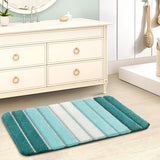 Badkamertapijt, antislip, 60 x 110 cm, badmat, absorberend, zacht, machinewasbaar voor badkamer, groen