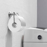 Toiletpapierhouder met deksel, geborsteld wc-papierhouder, draadtrekken roestvrij staal, badkamer toiletrolhouder wandmontage