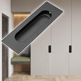 Schuifdeurgreep, zwarte schuifdeurgreep, handgrepen 120 mm lengte, gegalvaniseerde handgrepen, voor keukenkastgrepen, 2 stuks