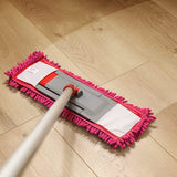 4 x Vervangende Vloerwisserhoes-Chenille Microfiber Wisserhoes voor een grondige reiniging van uw woonruimte (04 stuks - blauw / roze / geel / groen)