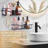 Doucheplank gezoneerde boringen, set van 4, zwart, met zeewering en bevestiginghouder, roestvrij staal, gezoneerde boringen, voor badkamer en keuken