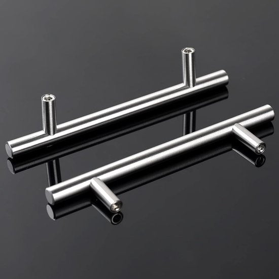 20 stuks 96 mm roestvrij stalen meubelgrepen boorgatafst geborsteld stanggreep relinggrepen roestvrij stalen buis Ø 10 mm herbruikbaar