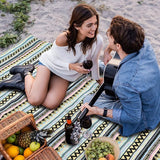 waterdicht, picknickdeken, katoen, waterdicht, stranddeken, 199 x 140 cm, katoenen campingdeken op het strand, camping, park, irriteren, grijs