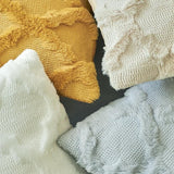 Set van 2 boho-decoratieve kussenhoezen, 50 x 50 cm, grijs kussen, bankkussen, sierkussen, sierkussen, pluizige kussenslopen, kussenhoes voor bank, bank