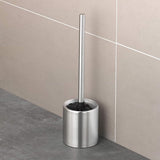 Toilet Brush Silver Stainless Steel Vase Cylinder