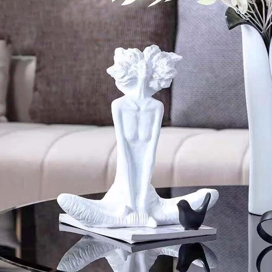 2 stuks vogelbeeld, moderne dierensculpturen, keramiek, decoratie voor thuis, decoratie, ornamenten, woonkamer, slaapkamer, kantoor, bureau, kasten (zwart)