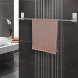 Self-Adhesive Towel Holder, Bathroom, No Drilling, Stainless Steel Towel Rail, 55 cm (Multi-Way)