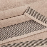 4 handdoeken, katoen, bevat 2 extra grote badhanddoeken 70 x 140 cm, 2 handdoeken 50 x 90 cm, voor dagelijks gebruik, compact en licht, bruin