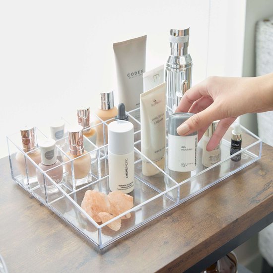 iDesign Cosmetica en make up display transparant - Sarah Tanno