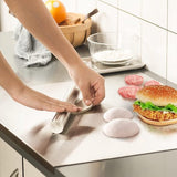 50 x 50 cm Stainless Steel Worktop Kitchen Professional Large Stainless Steel Plate Chopping Board Kitchen Board Baking Board with Non-Slip Mat for Kneading Pizza, Bread, Dough, Chocolate, Cake