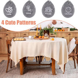 8 stuks tafelkleedgewichten voor buiten, tafelkleedgewichten van natuursteen met clip, tafelkleedhouder, gewichten, tafelkleed met 4 patronen (liefde, bloem, zon) voor feest, picknick, bruiloften