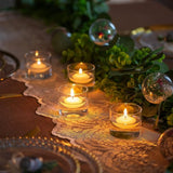 Theelichthouder Glazen theelichtglazen Heldere votiefkaarsenhouder – voor theelichtjes Votiefkaarsen Zwevende kaarsen Kandelaars Set van 24 Bruiloftsfeest Kerst Tafeldecoratie 5,7 x 5 L