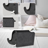 2 stuks opbergdozen voor kinderen, vilten vouwdoos, opbergdoos, speelgoedkist, speelgoedbak, opbergdozen van stof, wasmand voor kleding, boeken, speelgoed, olifantenvorm