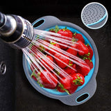 3 stuks opvouwbare siliconen zeef, afdruipzeef, 3 maten - antislip, ruimtebesparend en BPA-vrij - camper, outdoor en reizen