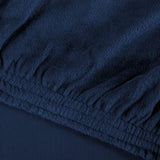 Fluwelen optische stoelhoes, fauteuilhoes, fauteuilhoes, elastische stretchhoes voor vleugelstoel, donkerblauw