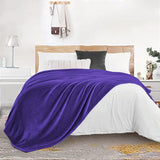 Knuffelige, donzige deken, 210 x 240 cm, XXL fleece bank- en bankdekens, superzacht, als banksprei, paars 2