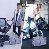 35L damessporttas opvouwbare reistas met schoenenvak en natvak, waterafstotend weekendtas gym reistas handbagage trainingstas voor dames heren blauw