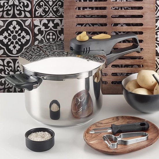 Energy, snelkookpan van RVS - geschikt voor inductie - 6 liter