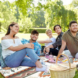 Picknickdeken, anti-zandstranddeken, 200 x 200 cm, picknickmat, waterdicht, draagbare deken, picknick, picknickdeken, groot voor strand, picknick, wandelen, reizen, kamperen, weiden (78 x 78