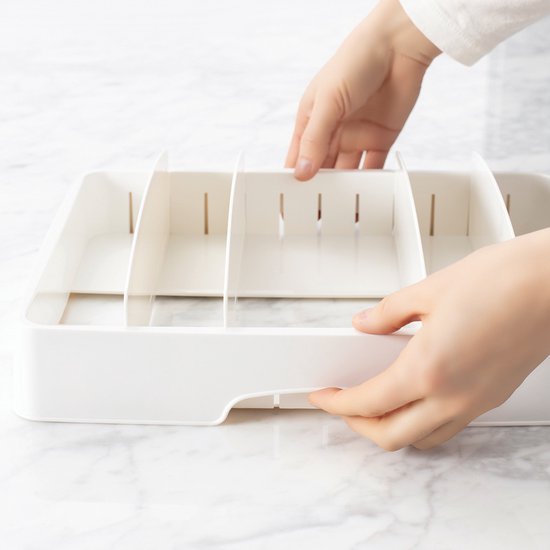 YouCopia  Dekselhouder  - Wit - Verstelbaar - Large (33,5 x 26,5 x 8,5 cm)