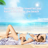 Grote strandhanddoek, microvezel handdoek, 180 x 90 cm, zandafstotend, sneldrogend, microvezel strandhanddoek, groot, voor strand/zwembadside/strandstoelen (zwemmergrijs)