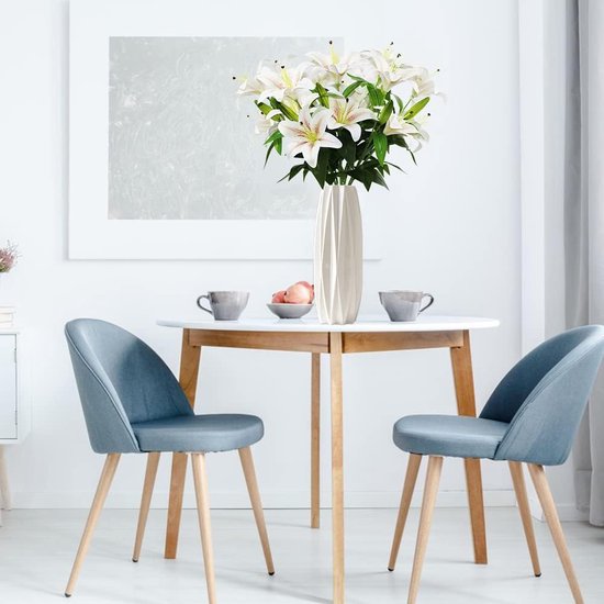 60cm kunstmatige lelie 8 bloeiende bloemhoofdjes 4 knoppen 3D-printen kunstmatige tijgerleliebloemen voor bruiloft thuis hotel kantoordecoratie (gradiënt champagne