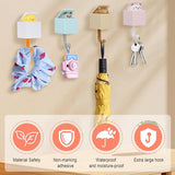 4 stuks waterdichte dierenhaken, zelfklevende handdoekhaken, kinderkledinghaken, handdoekhaken, waterdichte haak voor handdoek, sleutels, tassen, hoeden