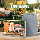 9-in-1 snijplank, multifunctioneel, keuken met 5 groentesnijders en 2 messen, draagbaar, kunststof, opvouwbare afvoermand voor camping, barbecue, outdoor