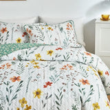 Sprei 135 x 200 cm katoen bloemen kleurrijk gewatteerd bedsprei quilt bedsprei vintage bloemmotief slaapkamer bankhoes spreien voor eenpersoonsbedden