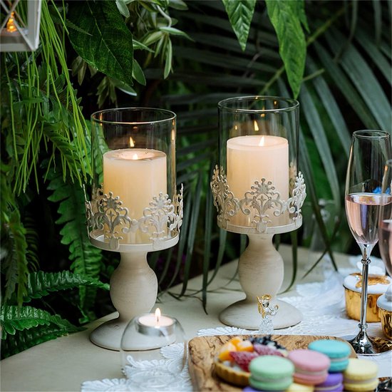 Kandelaar,2 verschillende hoogtes, 27 cm/10,6" en 33cm/13