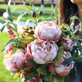 Artificial Flower, Peony, Fake Flower, Wedding Bouquet, Decoration, Family Table, Public, Car, Kitchen, Office, Garden, Indoor, Outdoor, Bridal, Green Area, Plants