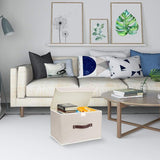 3 stuks opvouwbare opbergdozen met deksel, opbergdozen met deksel, dozen voor kleding, opbergdozen voor speelgoed, rek - beige