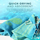 hamamhanddoek, XXL 100x190 cm, voor strand of bad, 100% katoen, handgeweven, exclusief design, 100 x 190 cm