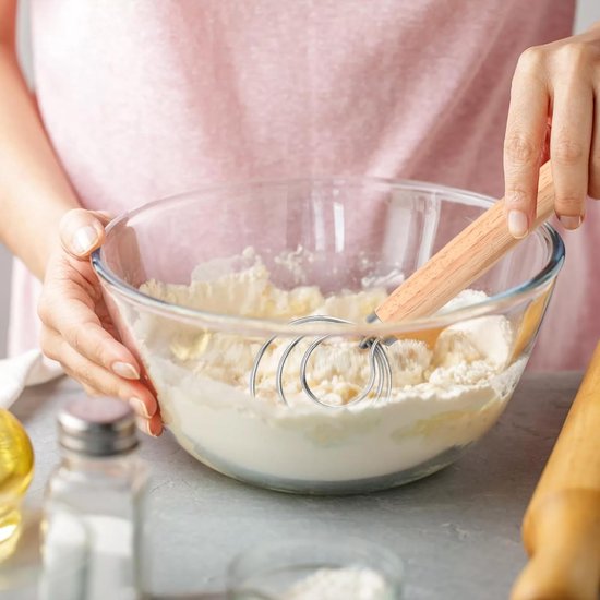 garde, Deense garde, 3 stuks, deegmixer, 33 cm, brooddeeg, garde, eiermixer voor keuken, brood, deeg, cake, gebak