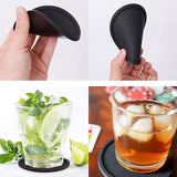 Ronde siliconen onderzetters, non-slip, rubber, zachte onderzetters voor glas, kopjes, dranken, theekopjes, premium tafelonderzetters, 8 stuks