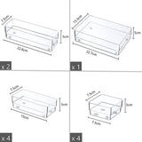 11-delige lade-organizer - doorzichtige plastic verdelers/make-up-organizers voor slaapkamer badkamer kantoor keuken - lade-organizers voor cosmetica briefpapier