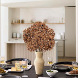 70 cm set van 3 kunstbloemen net als echte kunstkroonbloemen, Calotropis, Gigantea, lila sluierkruid, herfstkunstbloemen, decoratieve gypsophila voor bruiloft, feest, herfstdecoratie