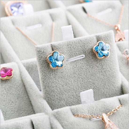 24 rasterhangers oorbel sieraden opbergen, sieradendienblad organizerplaat display opbergdienblad