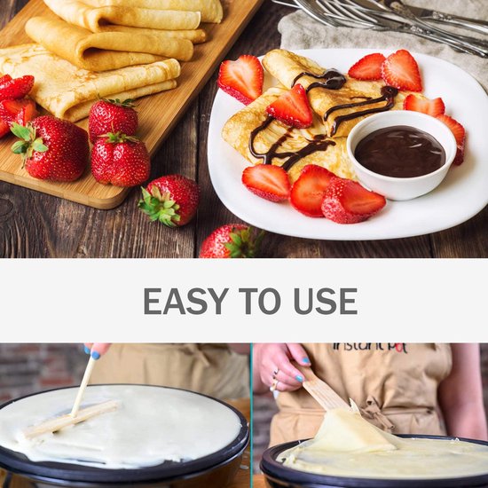 Pannenkoekenmaker - crEpes spatel - 4-delig hout (18", 13", 9" spreider en 30 cm lange houten spatel) praktische maten voor elke crEpefan - 100% natuurlijke en hoogwaardige crêpes maker