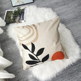 Kussensloop 40 x 40 cm, set van 4 decoratieve kussenhoezen, 40 x 40 cm, oranje, voor tuinlounge, bank, sierkussen, woonkamer, slaapkamer, kussenslopen, tuin, outdoor, bankkussen, sierkussen