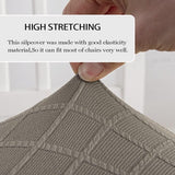 Shell Stoelhoezen Retro Stoelhoezen - Stretch Spandex Print Lounge Hoek - Stoelhoezen voor Eetkamer Keuken Feest Banket Club Home Decor (Taupe, Set van 2)