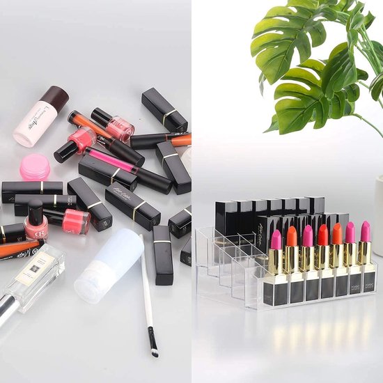 40 plaatsen lippenstift organizer lippenstift opslag lippenstift houder cosmetica organizer acryl transparante lippenstift standaard