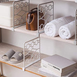 4 stuks kledingkast, plankverdeler, kledingkast, organizer, kastverdeler, plankverdeler, voor slaapkamer, badkamer, keuken en kantoor (grijs)