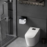 Toiletrolhouder zonder boren toiletrolhouder zwart modern design, sterk hechtend en antislip.