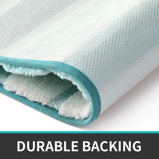 Badkamertapijt, antislipbadmat, 60 x 90 cm, badmat, absorberend, zacht, machinewasbaar voor badkamer, groen Badkamertapijt, antislipbadmat, 60 x 90 cm, badmat, absorberend, zacht, machinewasbaar voor badkamer, groen